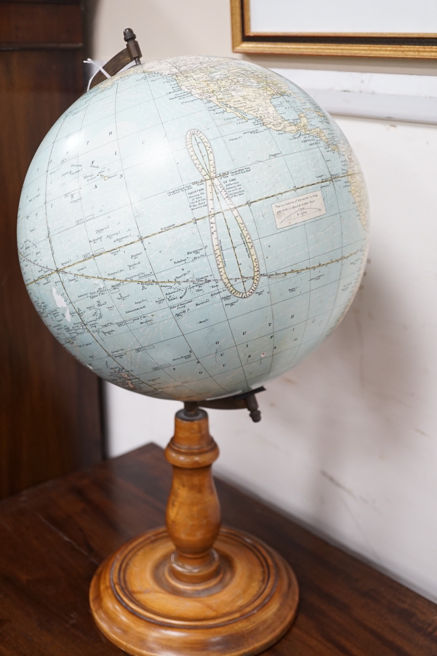 A Bacon's Excelsior 12-inch globe
